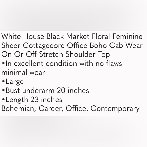 WHBM Floral On/Off Shoulder Top - Picture 9 of 9